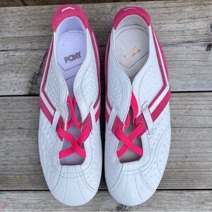 New Pony Women's Giddy White and Pink Athletic Shoes Size 7